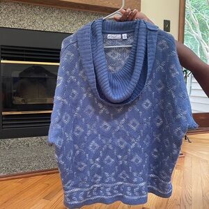 Kim Rogers Blue Scoop Neck Sweater